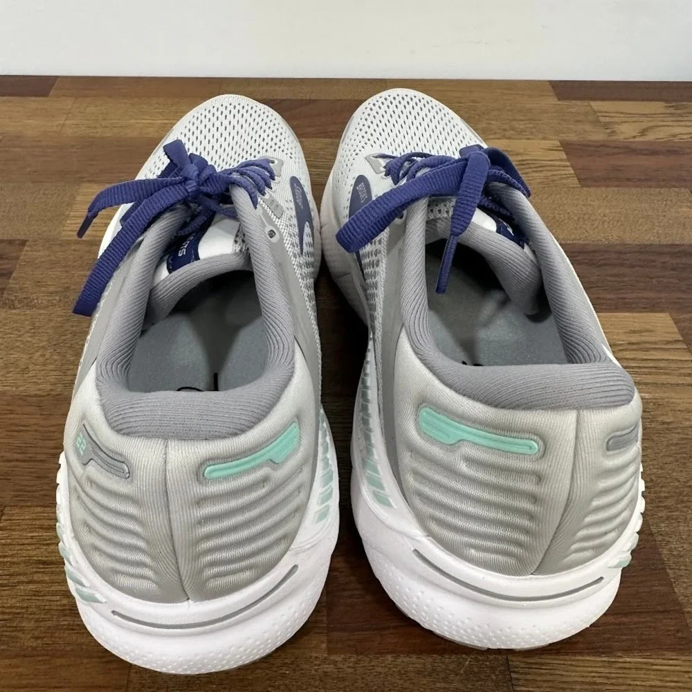 Brooks Womens Sneakers Size 9 Adrenaline GTS 22 Running Shoes Gray Blue Active